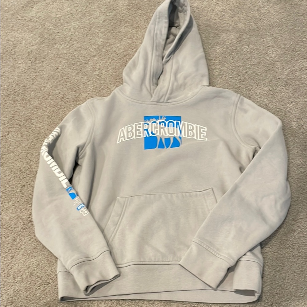 Boys, Abercrombie, and Fitch kids gray and blue hoodie